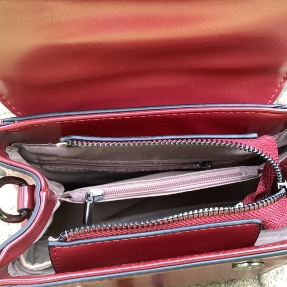 NWT SamaYe Red Vintage Style Fashion Trend Shoulder Saddle Bag - Picture 10 of 10